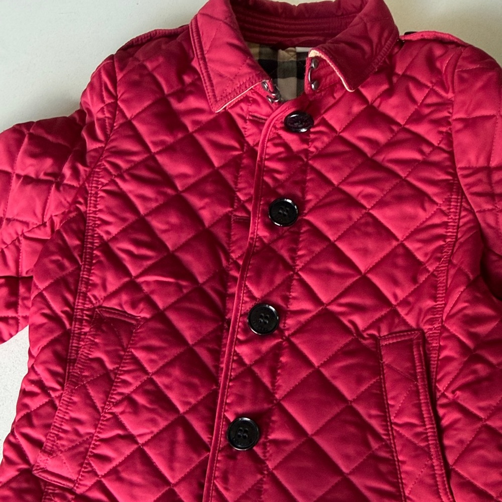 Burberry Kids Quilted Jacket - Vibrant Red - Picture 6 of 16